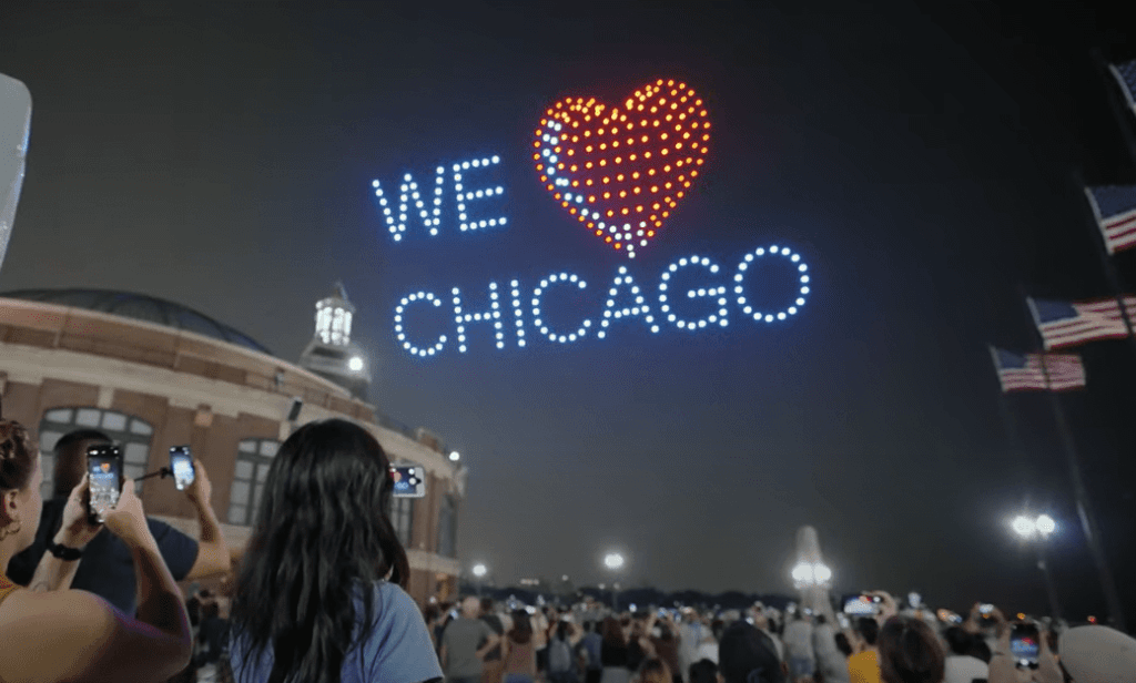 Spectacular Drone Show and Winter Festivities at Navy Pier